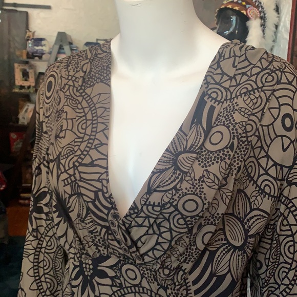 Vintage inspired rayon print dress - Picture 2 of 8